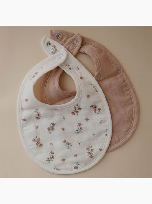 Mushie - Lot de 2 bavoirs en mousseline - Kiabi