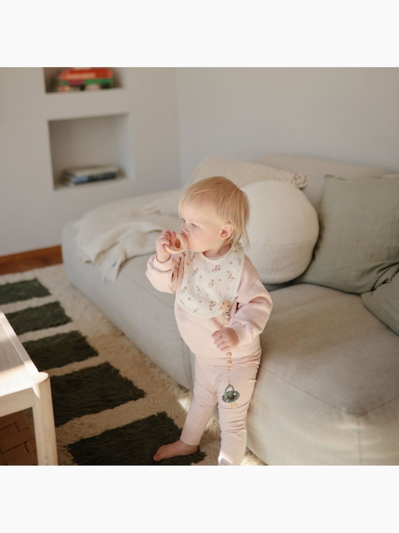 Mushie - Lot de 2 bavoirs en mousseline Rose - Kiabi