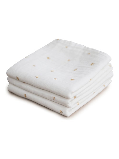 Mushie - Lot de 3 langes en coton bio - Kiabi