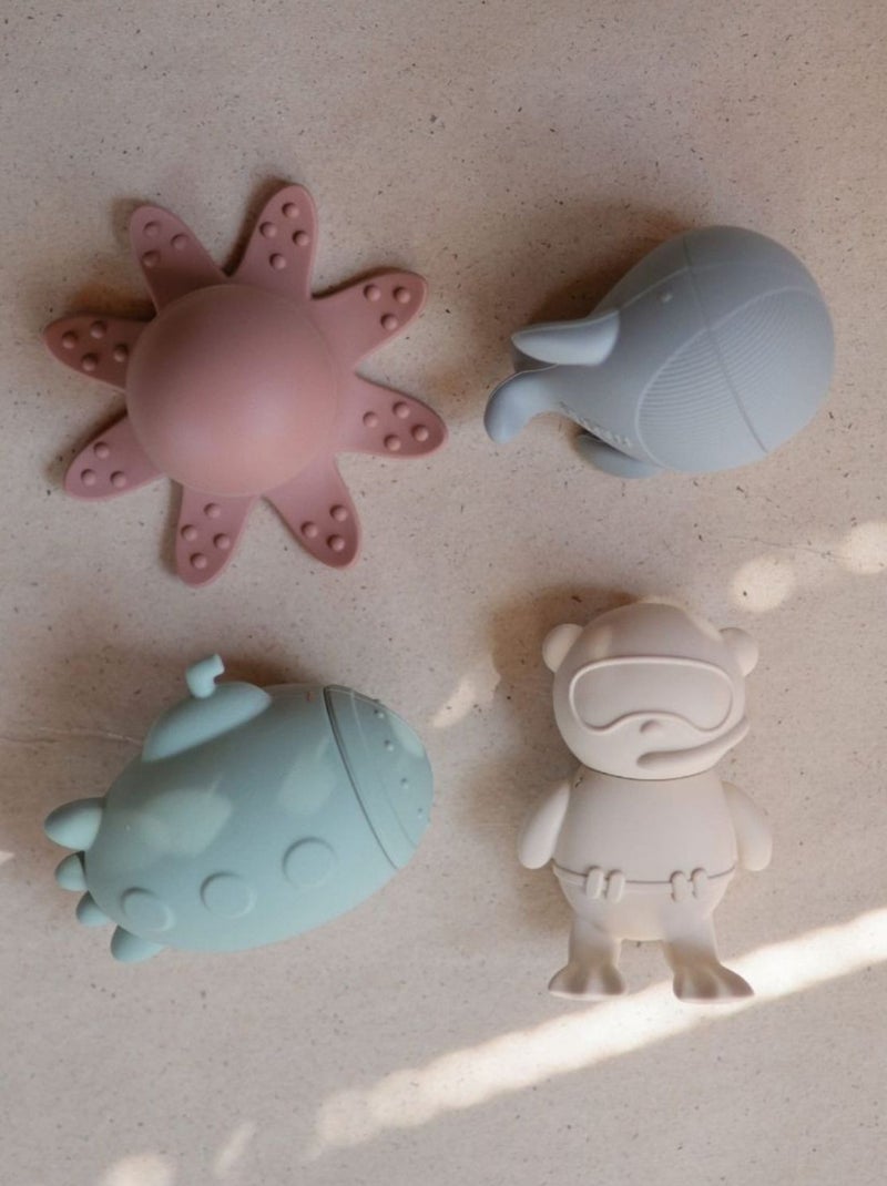 Mushie - Lot de 4 jouets de bain Multicolore - Kiabi