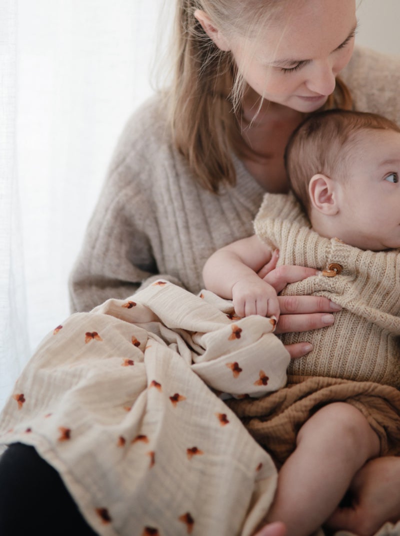 Mushie - Maxi lange en coton bio Beige - Kiabi