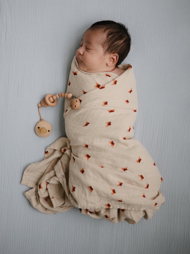 Mushie - Maxi lange en coton bio Beige - Kiabi
