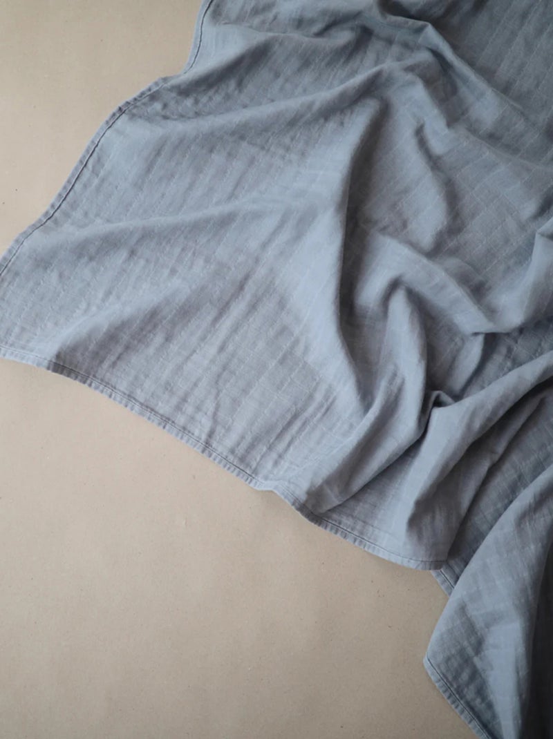 Mushie - Maxi lange en coton bio Bleu - Kiabi