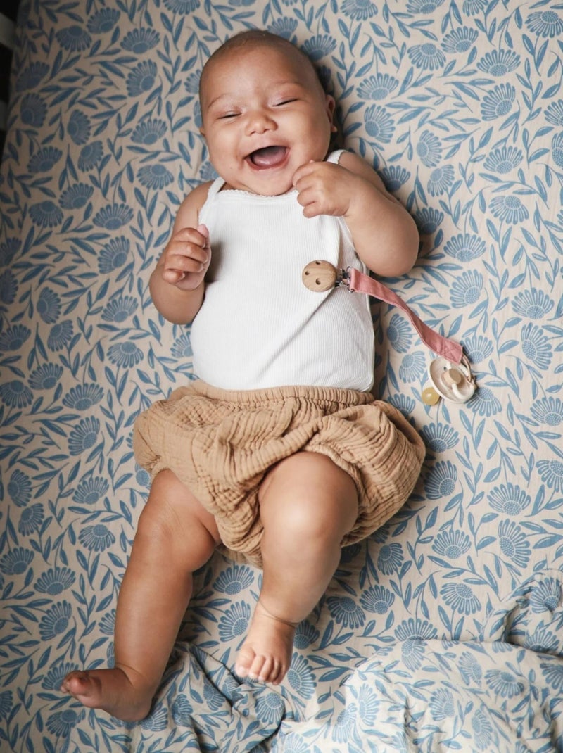 Mushie - Maxi lange en coton bio Bleu - Kiabi