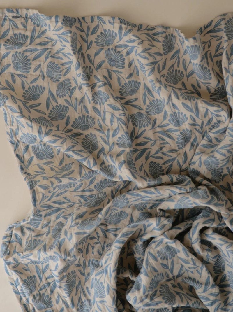 Mushie - Maxi lange en coton bio Bleu - Kiabi