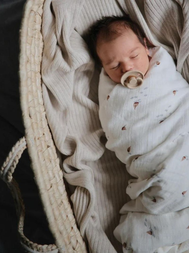 Mushie - Maxi lange en coton bio Ecru - Kiabi