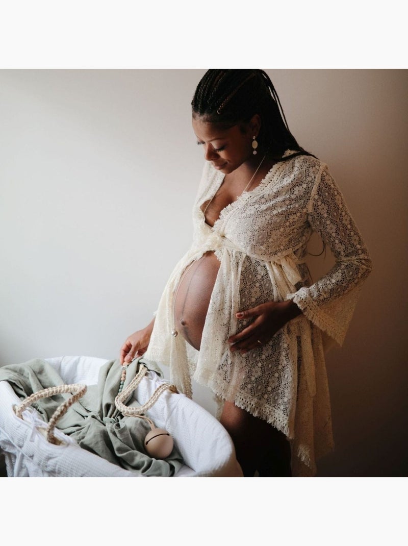 Mushie - Maxi lange en coton bio Vert d'eau - Kiabi