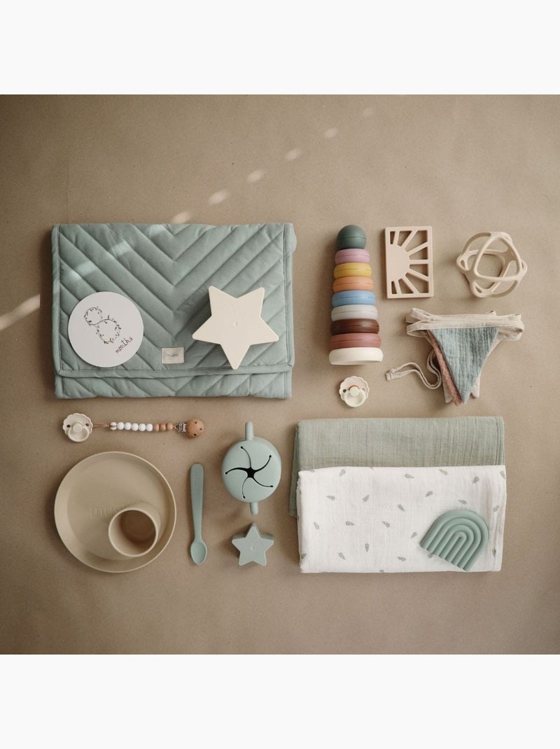 Mushie - Maxi lange en coton bio Vert d'eau - Kiabi