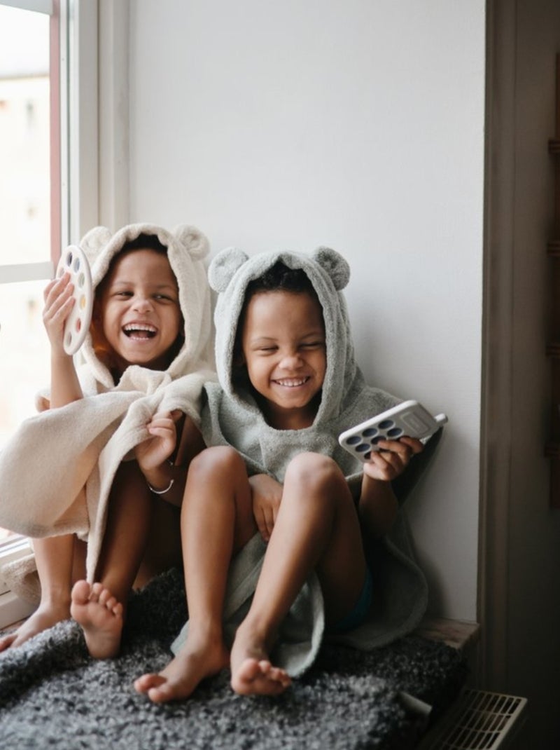 Mushie - poncho de bain bear Vert d'eau - Kiabi