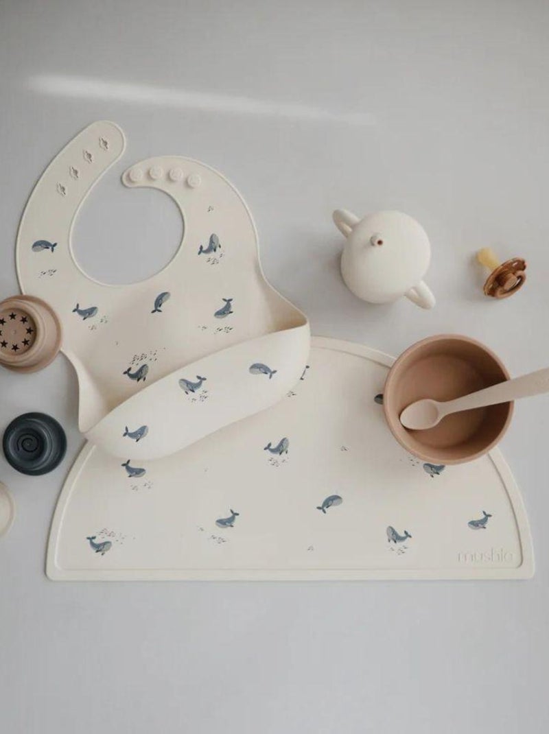 Mushie - Set de table en silicone Bleu - Kiabi