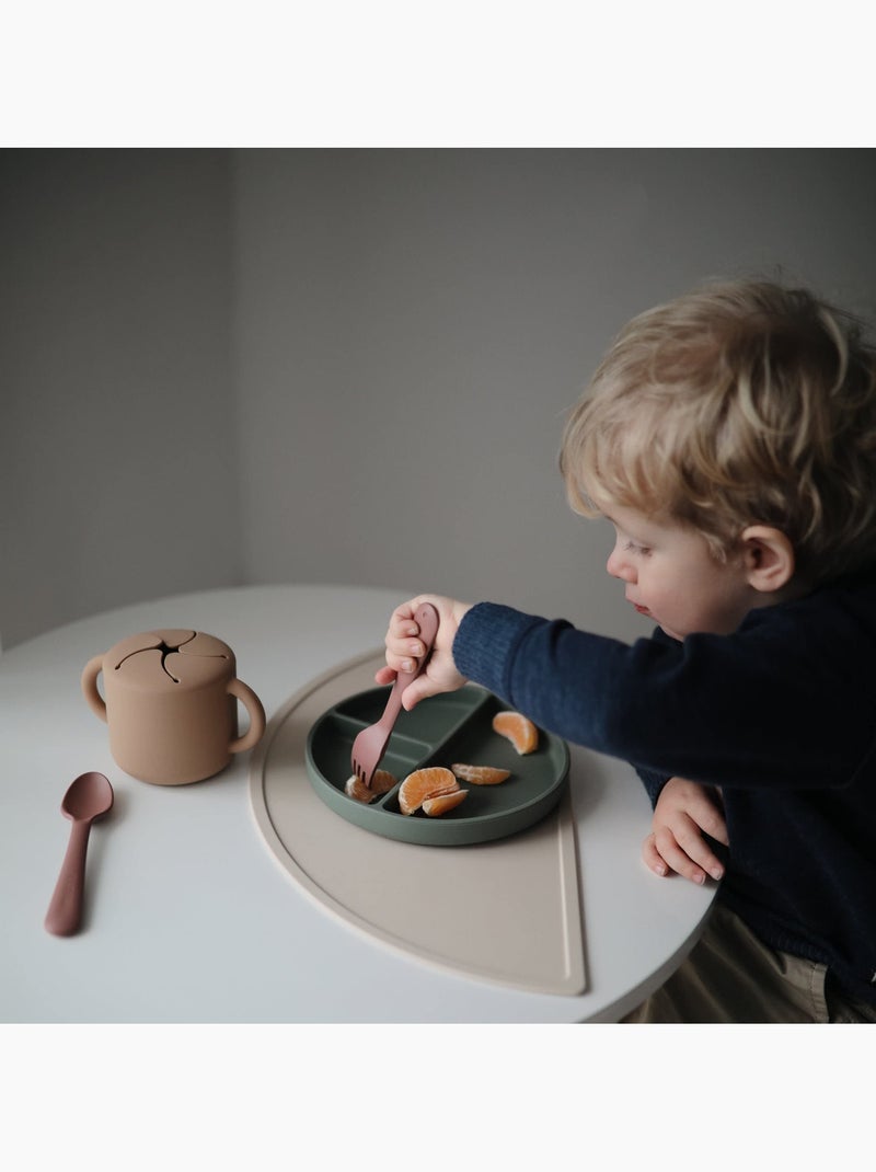 Mushie - set de table en silicone bleu marine à motif planètes pour enfant Bleu marine - Kiabi