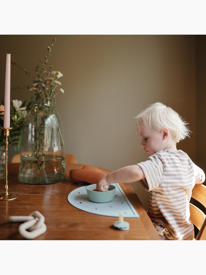 Mushie - set de table en silicone bleu marine à motif planètes pour enfant Bleu marine - Kiabi