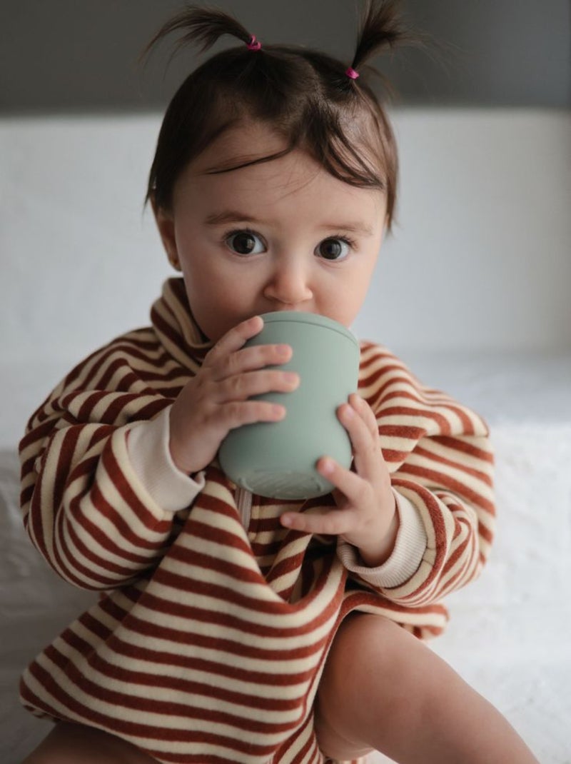 Mushie - Tasse à bec en silicone Marron - Kiabi