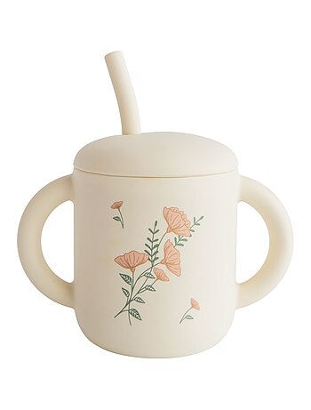 Mushie - Tasse à paille en silicone