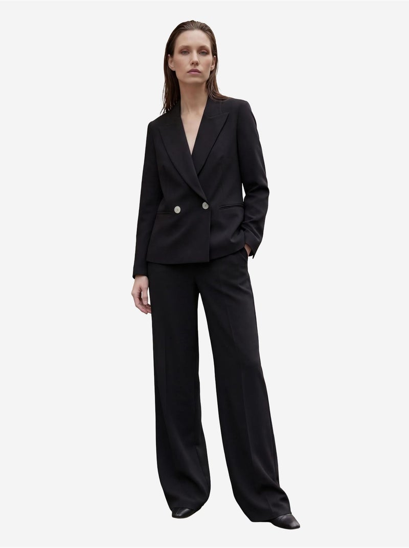 My fashion blazer à col châle boutonné Noir - Kiabi
