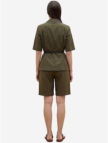 Ensemble veste courte et pantalon large ceinturé my fashion