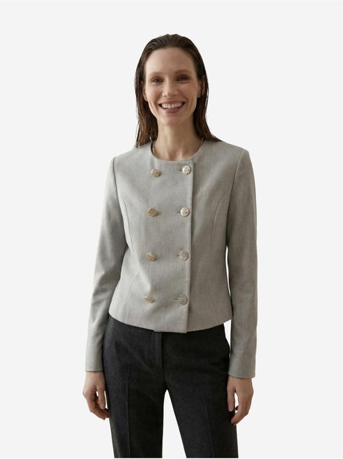 My fashion veste courte boutonnée en tweed - Kiabi My fashion veste courte boutonnée en tweed - Kiabi