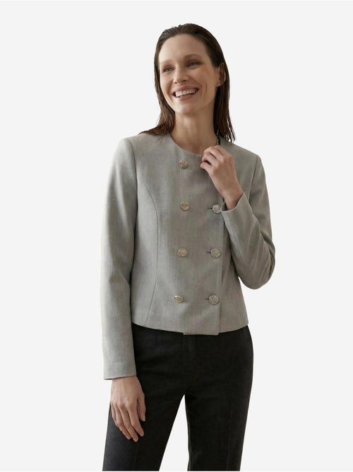 My fashion veste courte boutonnée en tweed - Kiabi My fashion veste courte boutonnée en tweed - Kiabi