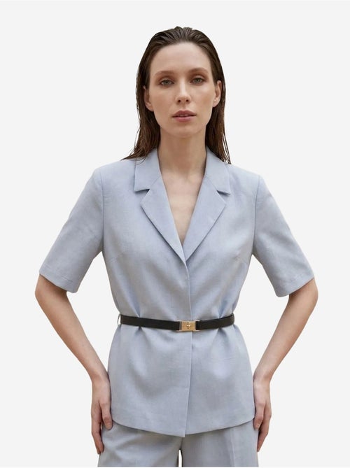 My fashion veste tailleur ceinturée à col châle - Kiabi