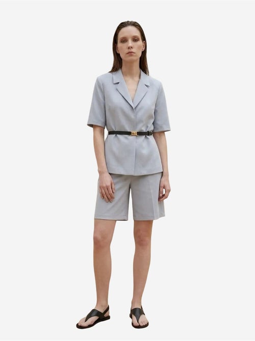 My fashion veste tailleur ceinturée à col châle - Kiabi