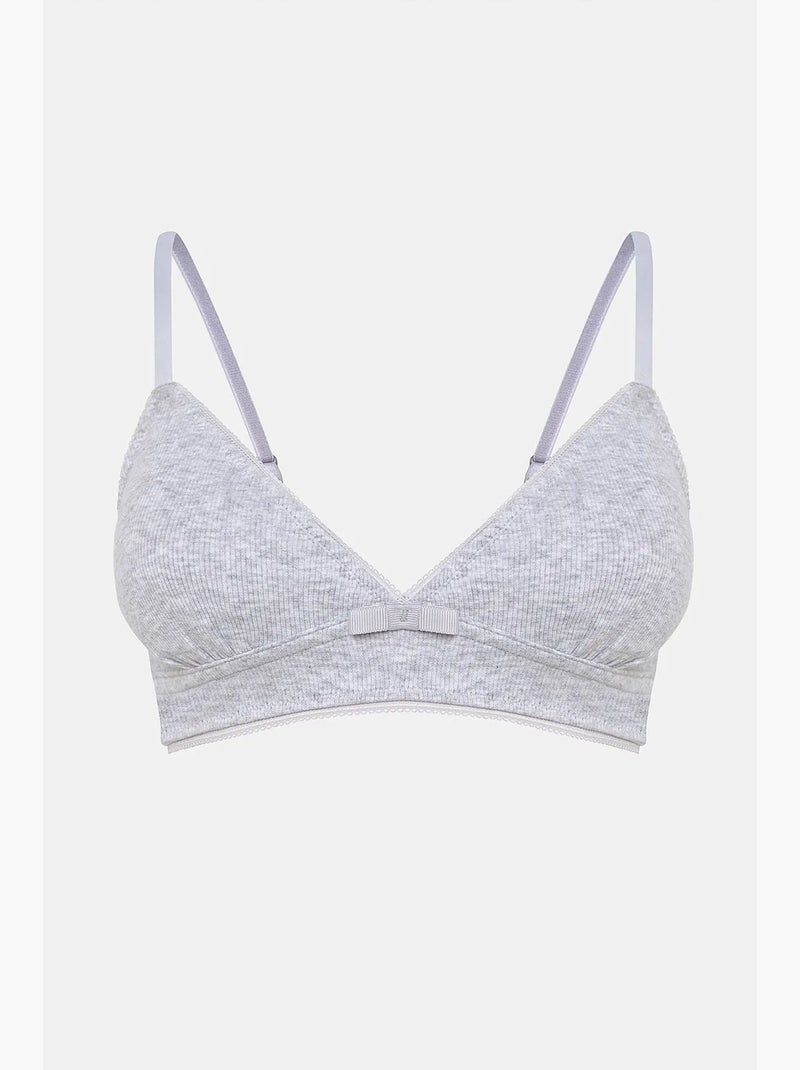 My first bra basic rib lot de 2 soutiens-gorge en coton penti Rose - Kiabi