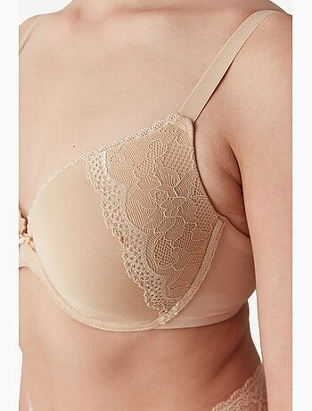 My form soutien-gorge sculptant à détails en dentelle, à armatures, sans rembourrage penti