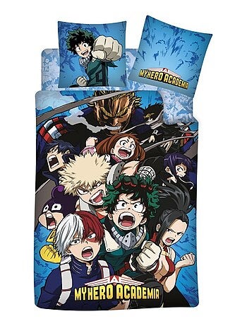 My Hero Academia, Parure de Lit Enfant 3 pièces, Imprimée Réversible 100% Coton