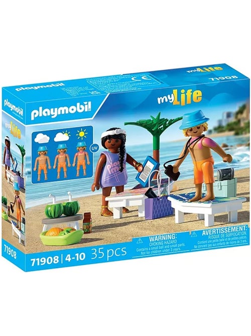 My Life Couple vacanciers à la plage et transats - Kiabi