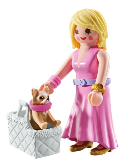 My Life Dame avec Chihuahua et le panier pour le transport - Kiabi