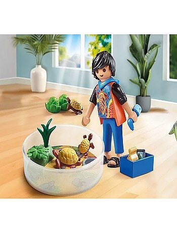 My Life Garçon avec famille de tortues dans un terrarium