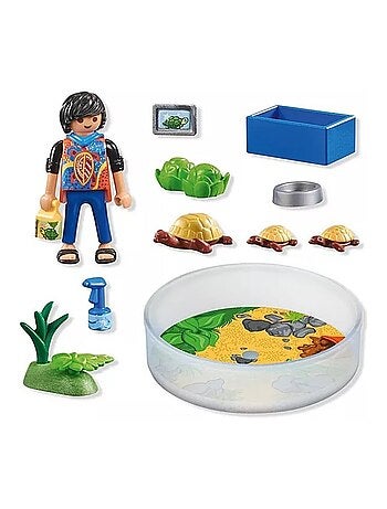 My Life Garçon avec famille de tortues dans un terrarium