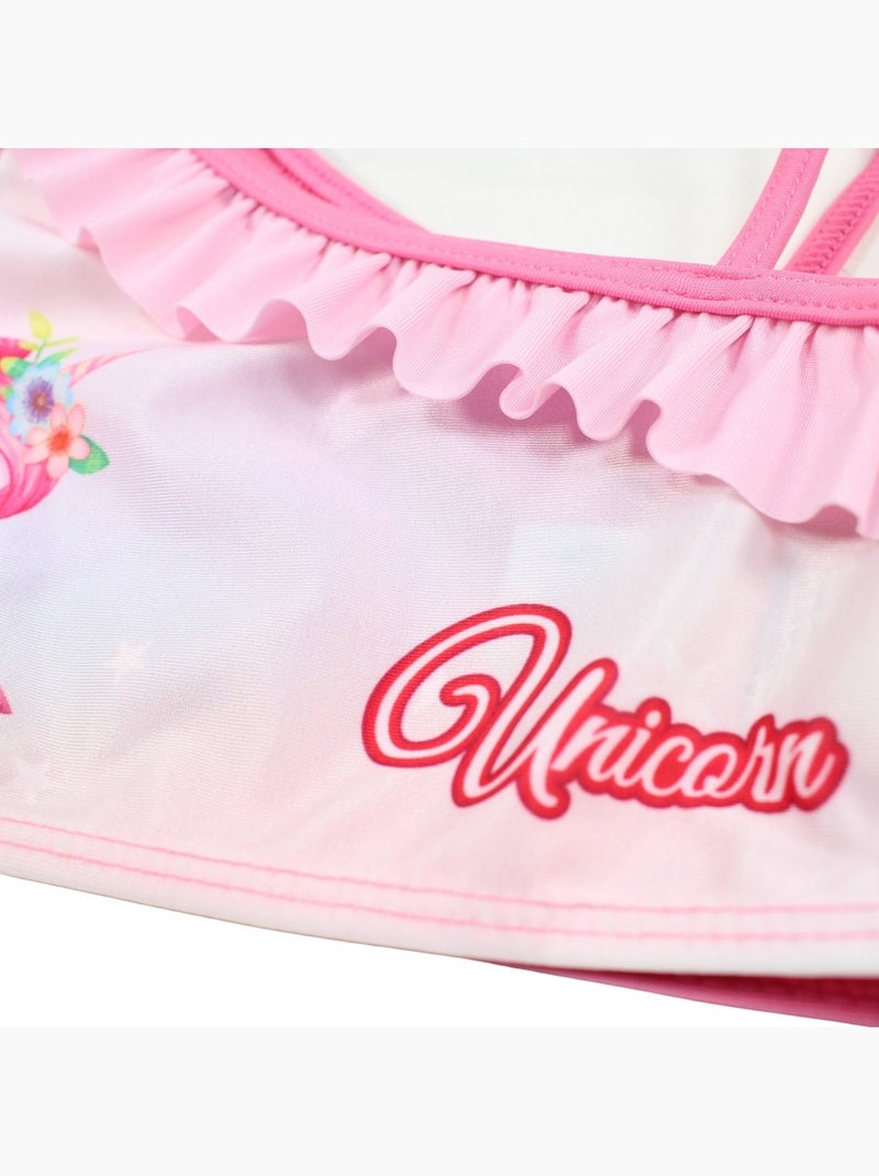 My little pony - maillot de bain 1 pièce à volant imprimé Rose clair - Kiabi