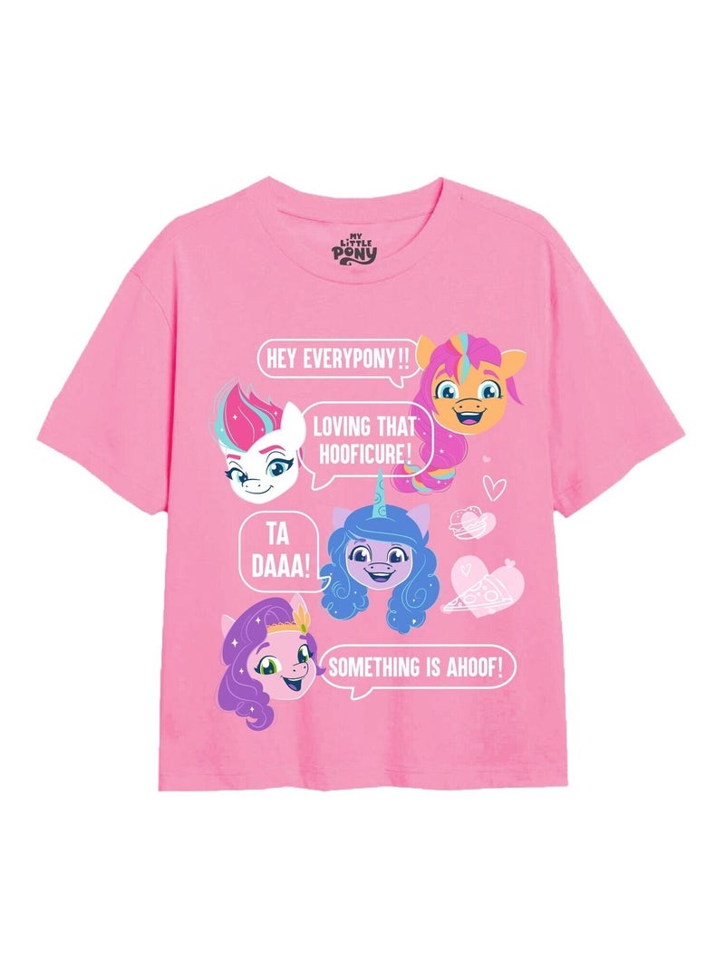 My Little Pony - T-shirt TEXTING PONIES Rose clair - Kiabi
