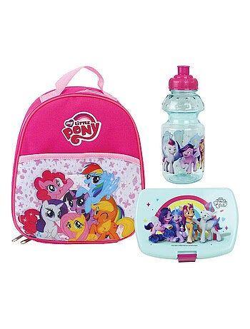 My little pony lot vaisselle pour enfant - sac à dos