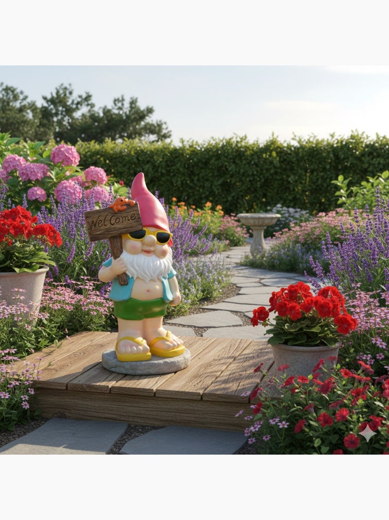 Nain de jardin de décoration Welcome Multicolore - Kiabi