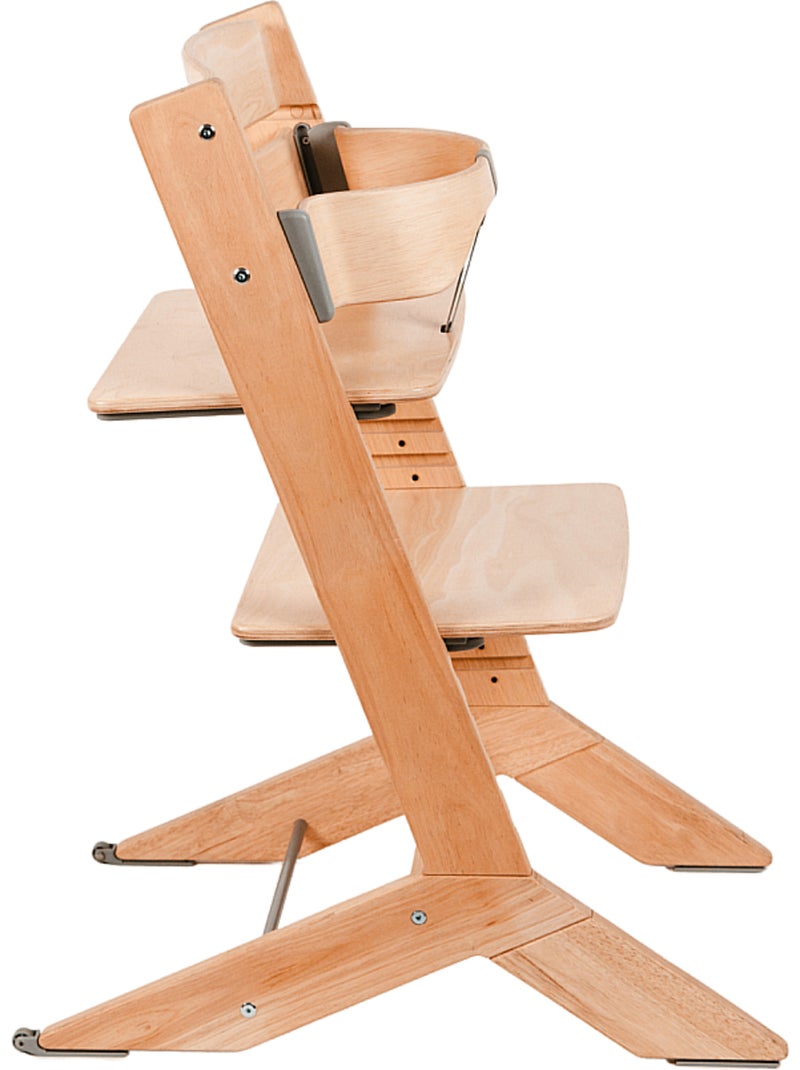 NALA - Chaise haute en bois bébé et enfant Beige - Kiabi