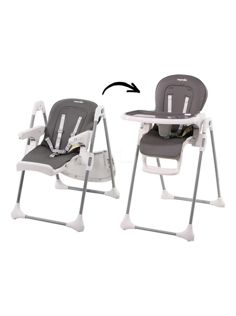 Nania - Chaise haute dès 6 mois à 36 mois Gris - Kiabi