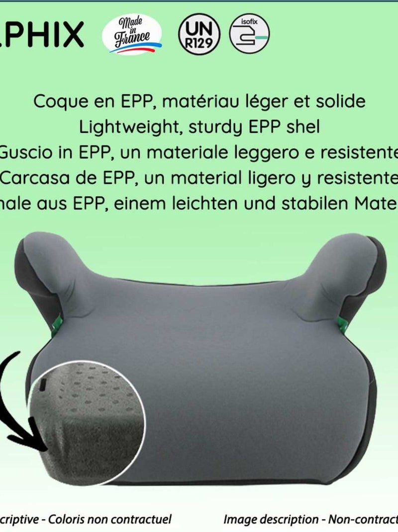 Nania – Rehausseur isofix ALPHIX 126-150 cm R129 i-Size – De 8 à 12 ans – Fabrication Française Rose - Kiabi