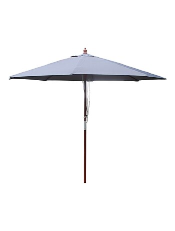NAPOLI Parasol gris rond 2,66 x 2,66 m