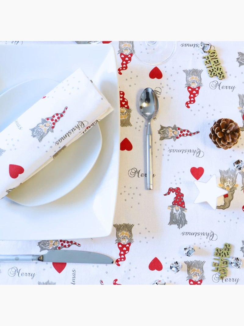 Nappe 100% coton imprimés lutin Blanc - Kiabi