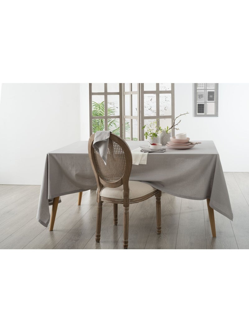 Nappe 100% coton rectangulaire jane Gris clair - Kiabi