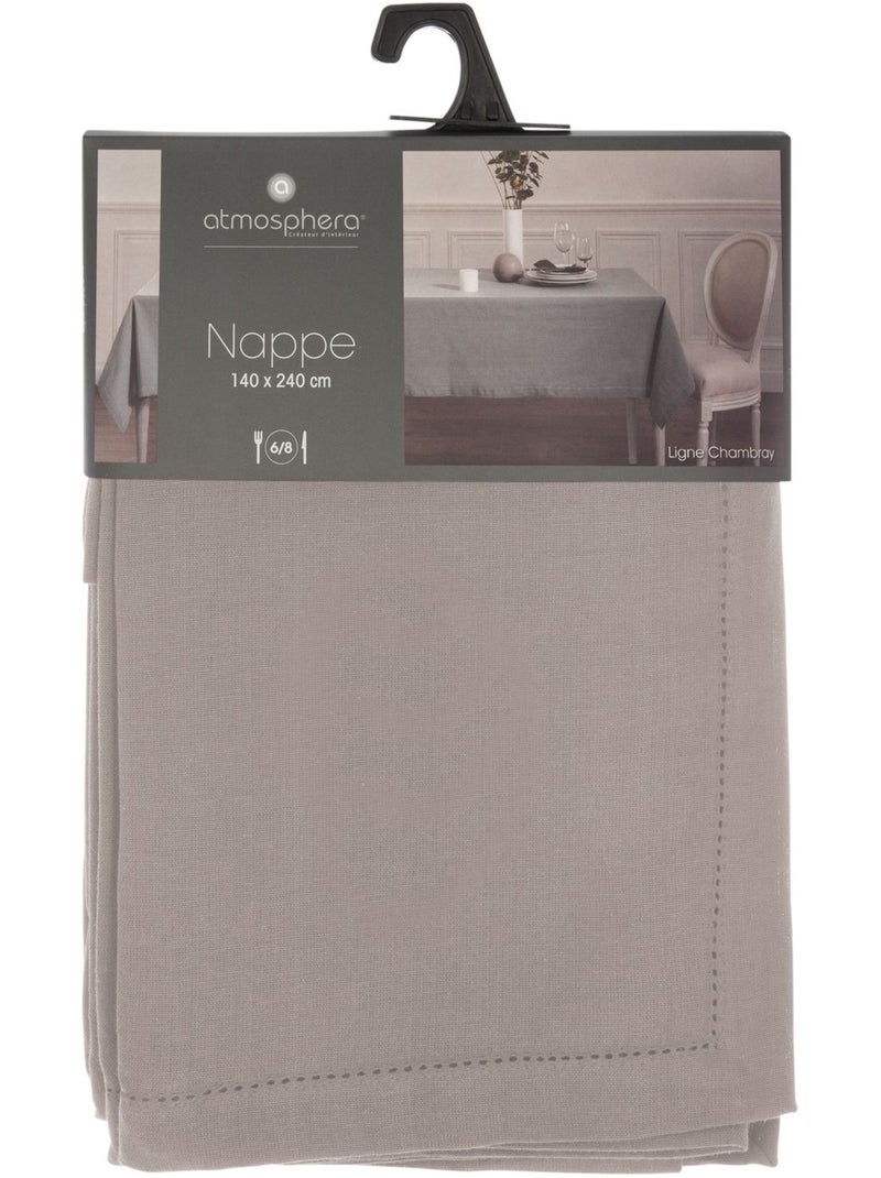 Nappe 100% coton rectangulaire jane Gris clair - Kiabi
