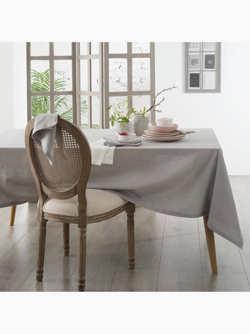 Nappe 100% coton rectangulaire jane Gris clair - Kiabi