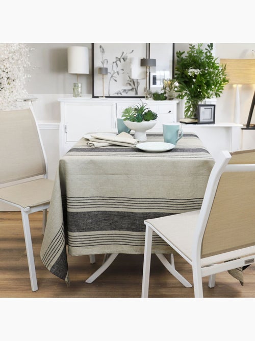 Nappe 100% lin naturel à rayures NAPOLI - Kiabi