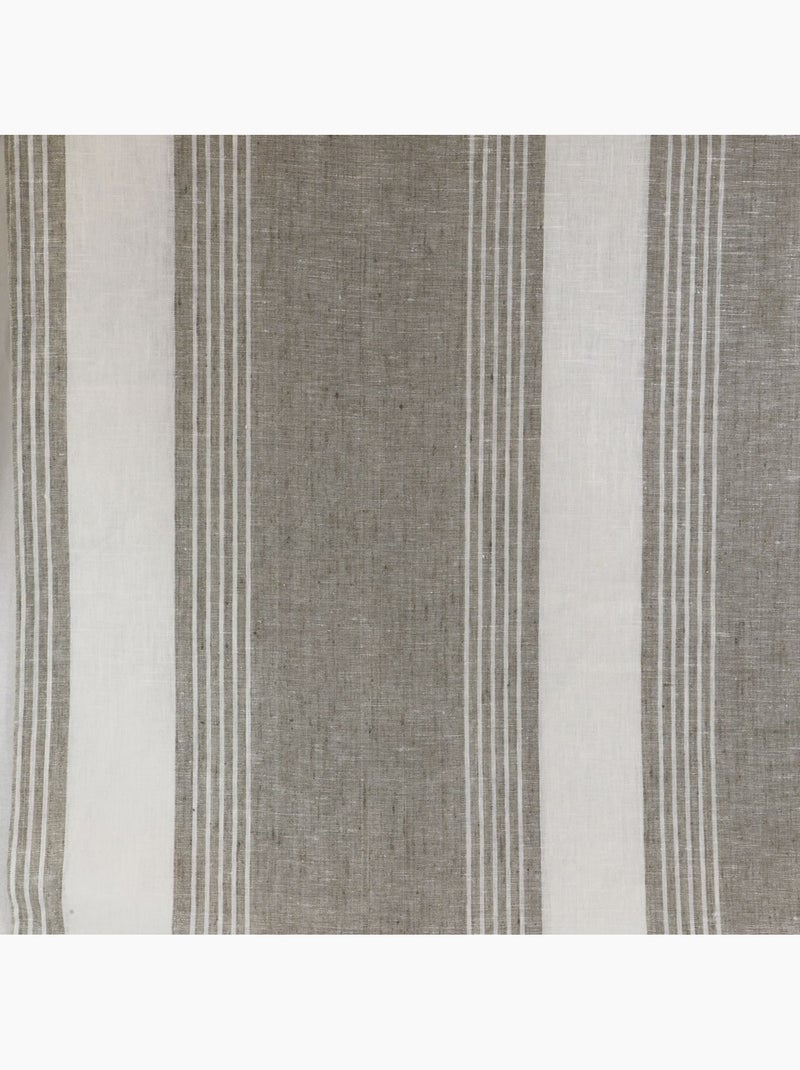Nappe 100% lin naturel à rayures NAPOLI Noir Noir - Kiabi