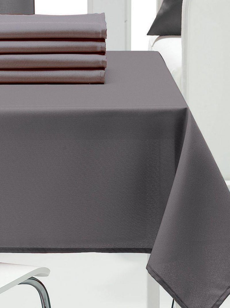 Nappe 140x240 cm Polyester Gris Gris - Kiabi