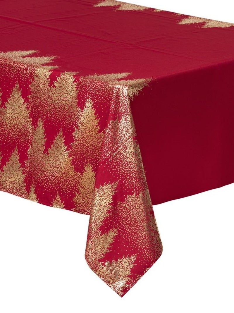 Nappe 140x240 cm Sapin rouge or Rouge - Kiabi