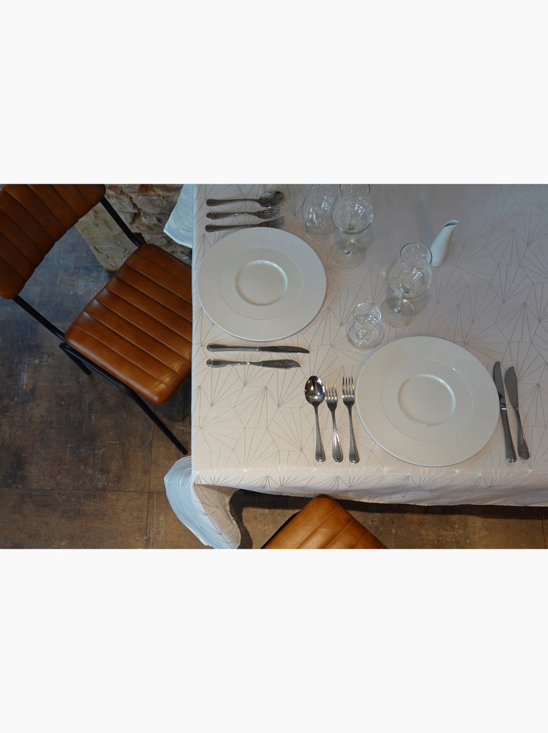 Nappe 145x300cm Facette rouge Blanc - Kiabi