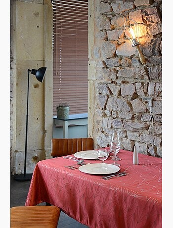 Nappe 145x300cm facette rouge