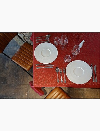 Nappe 145x300cm facette rouge